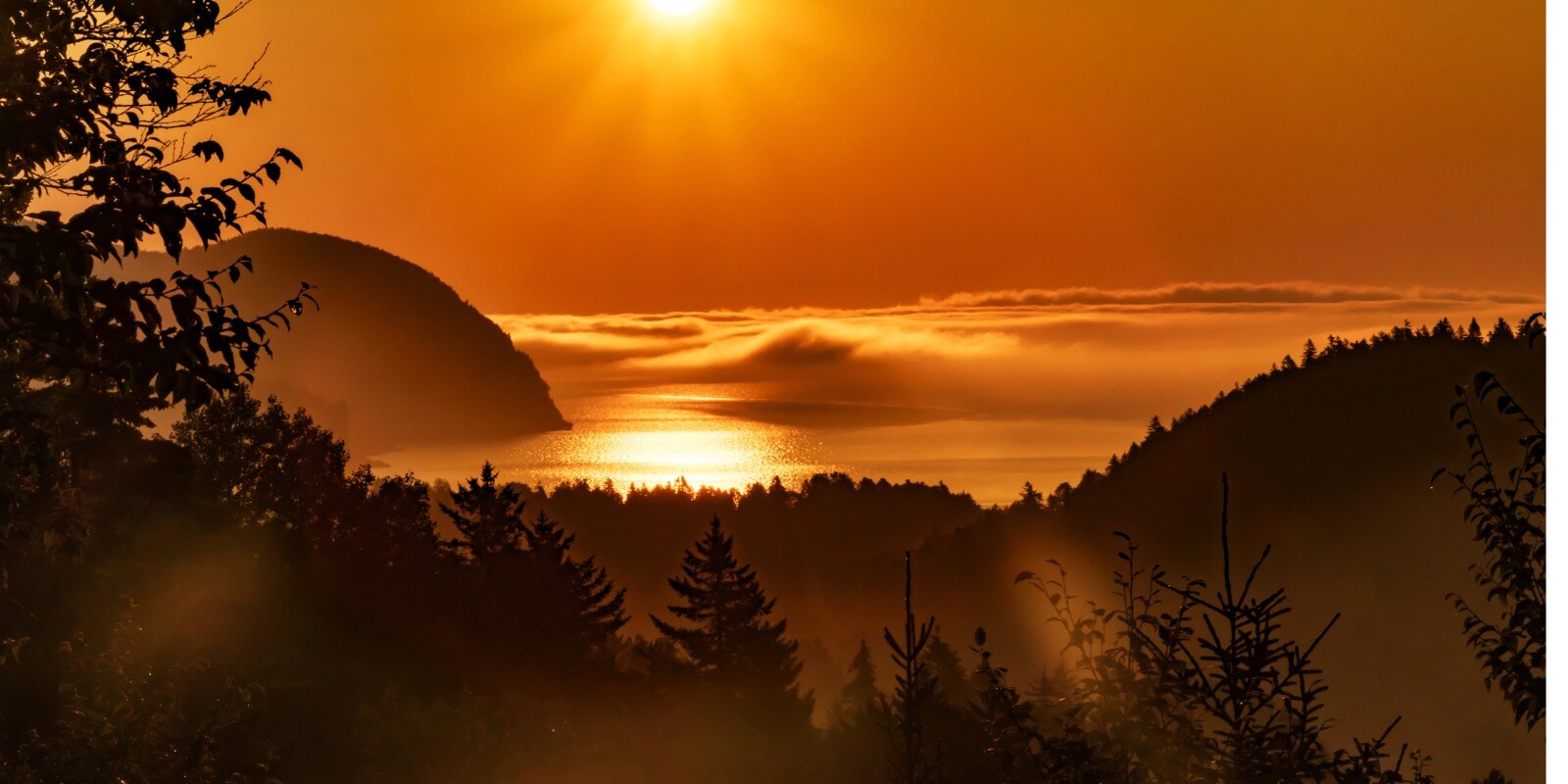 A beautiful sunrise in Fundy national park New Brunswick