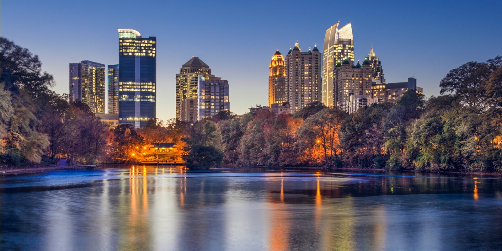 Atlanta, Georgia, Skyline View from Piedmont Park