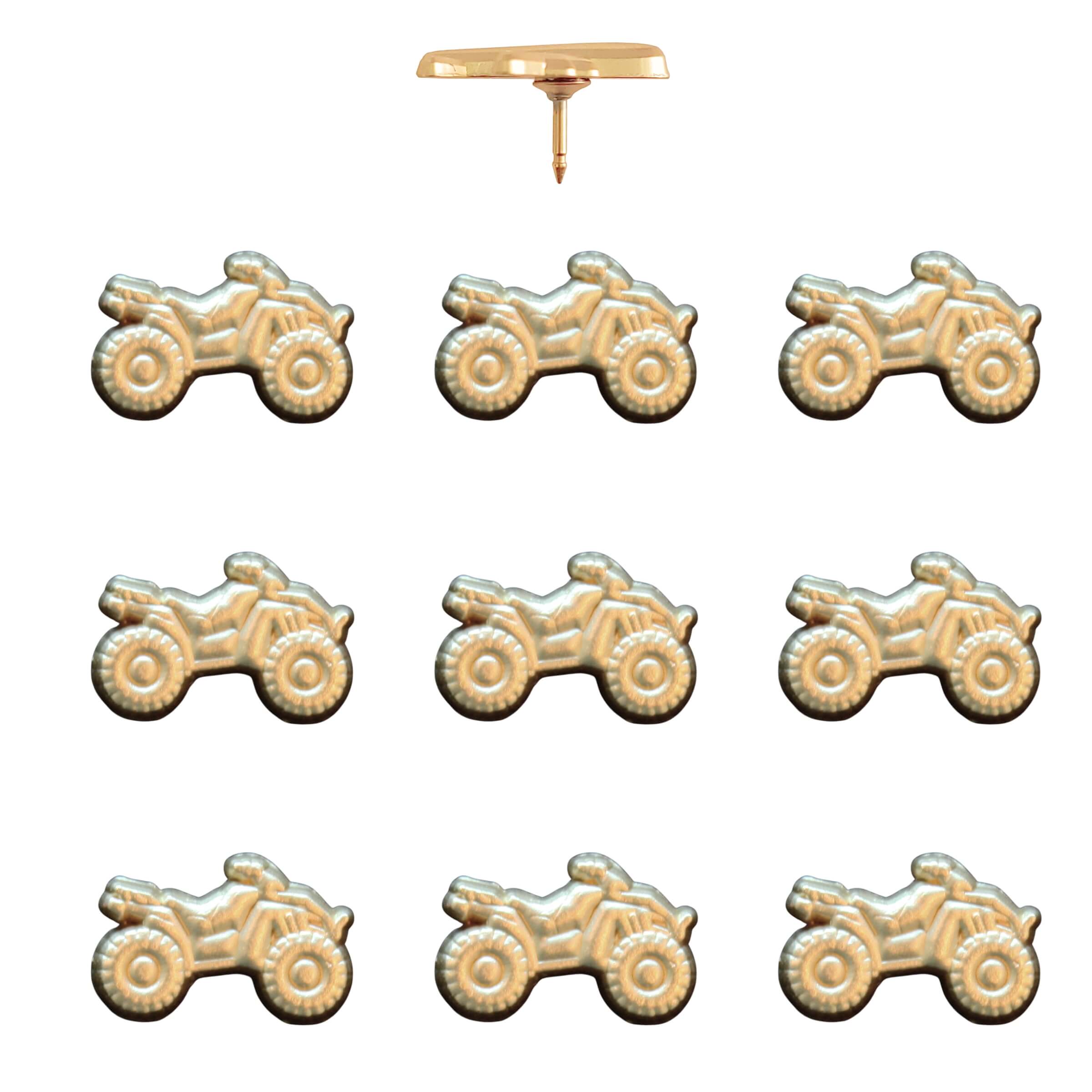 ATV Push Pins Gold Pack of 10