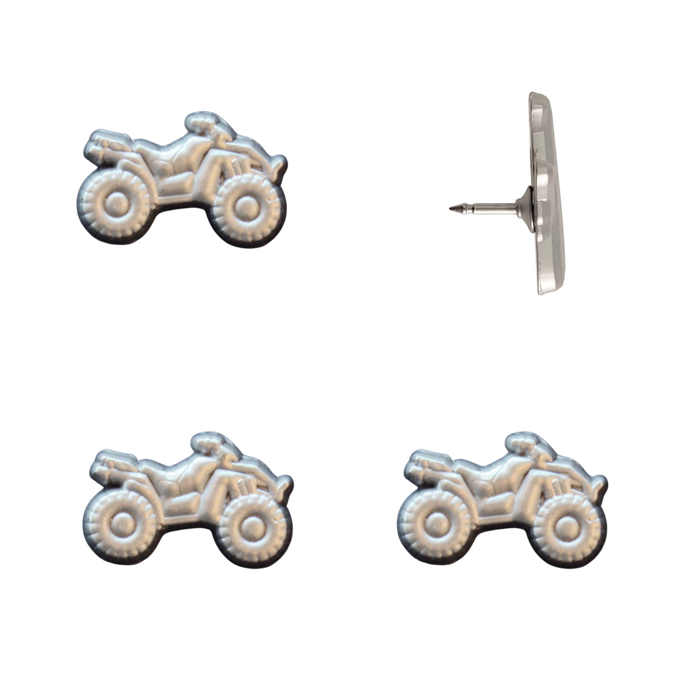 ATV Push Pins Silver Pack of 4