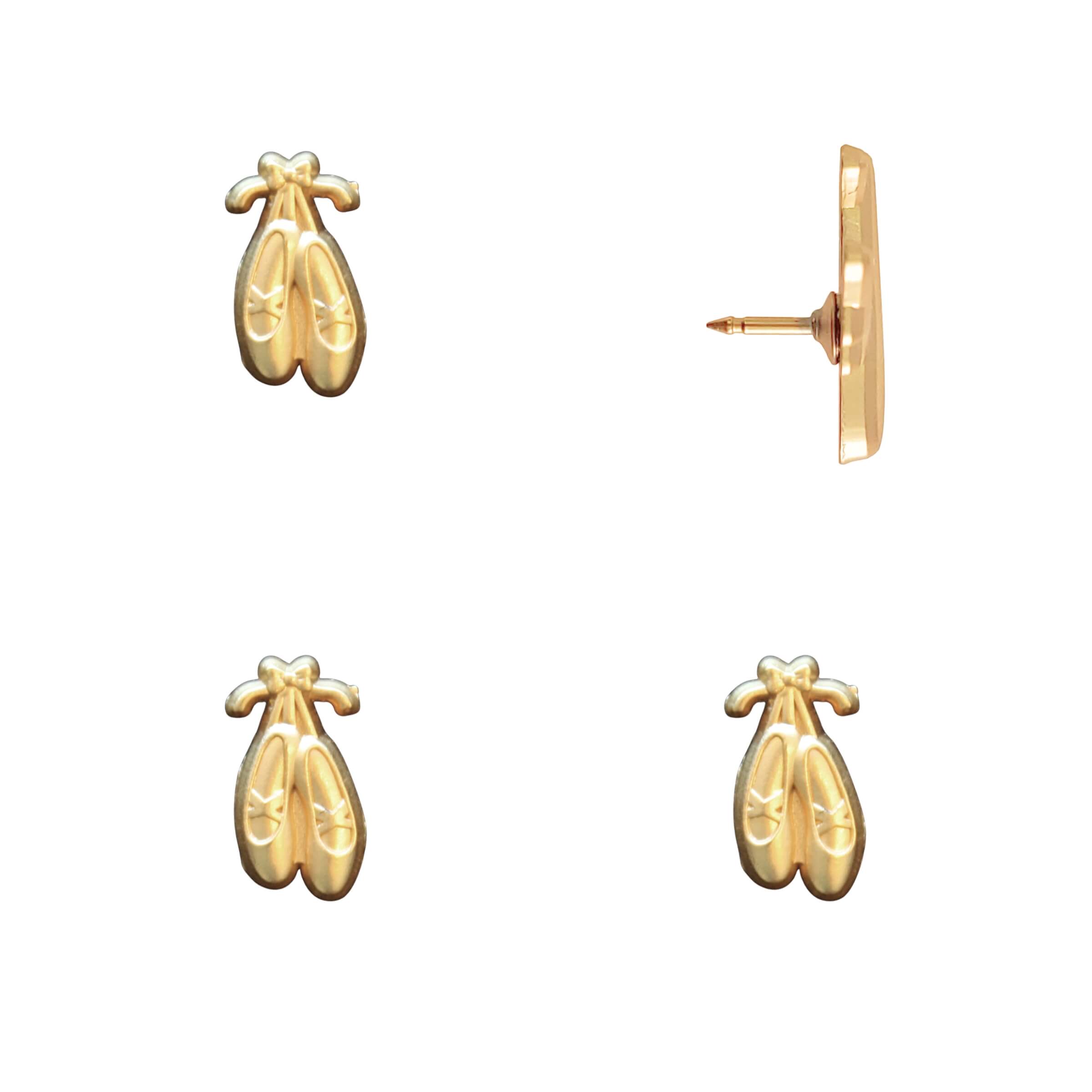 Ballet Slippers Push Pins Gold Pack of 4