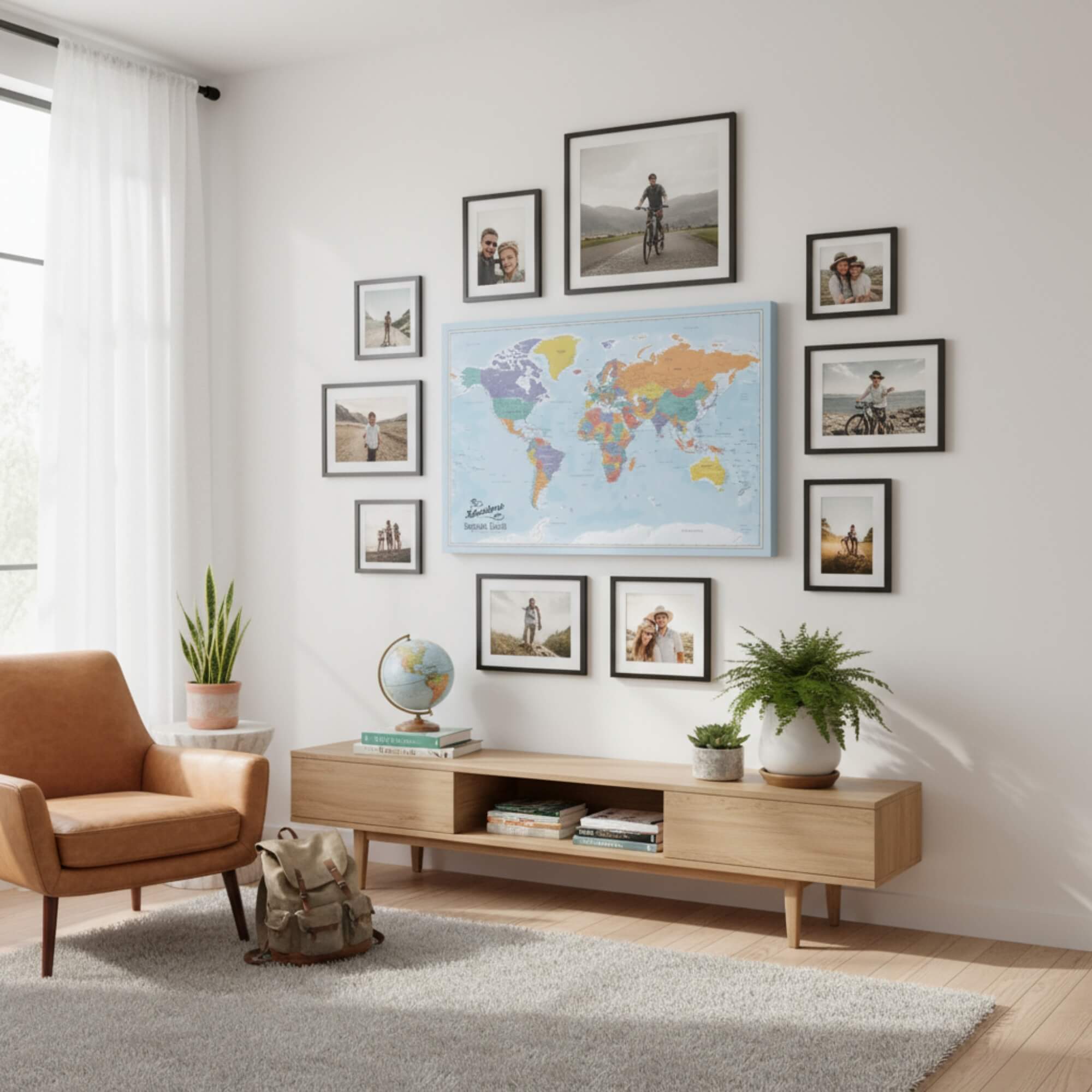 Blue Oceans World Gallery Wrap Photo Wall