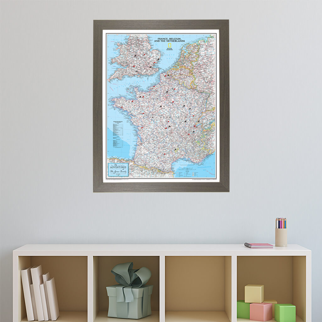Canvas Classic France Belgium and The Netherlands - Barnwood Gray Frame