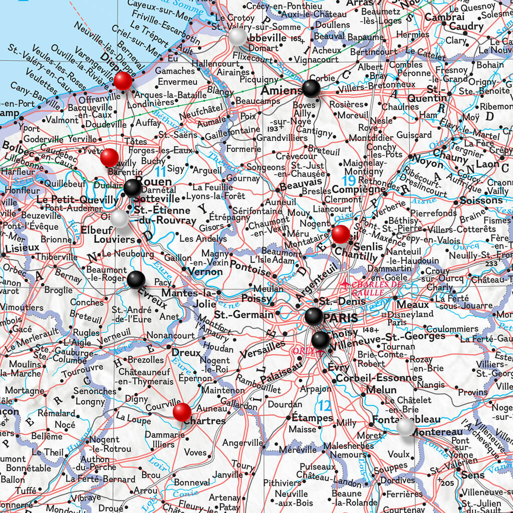 Canvas Classic France Belgium and The Netherlands Close Up