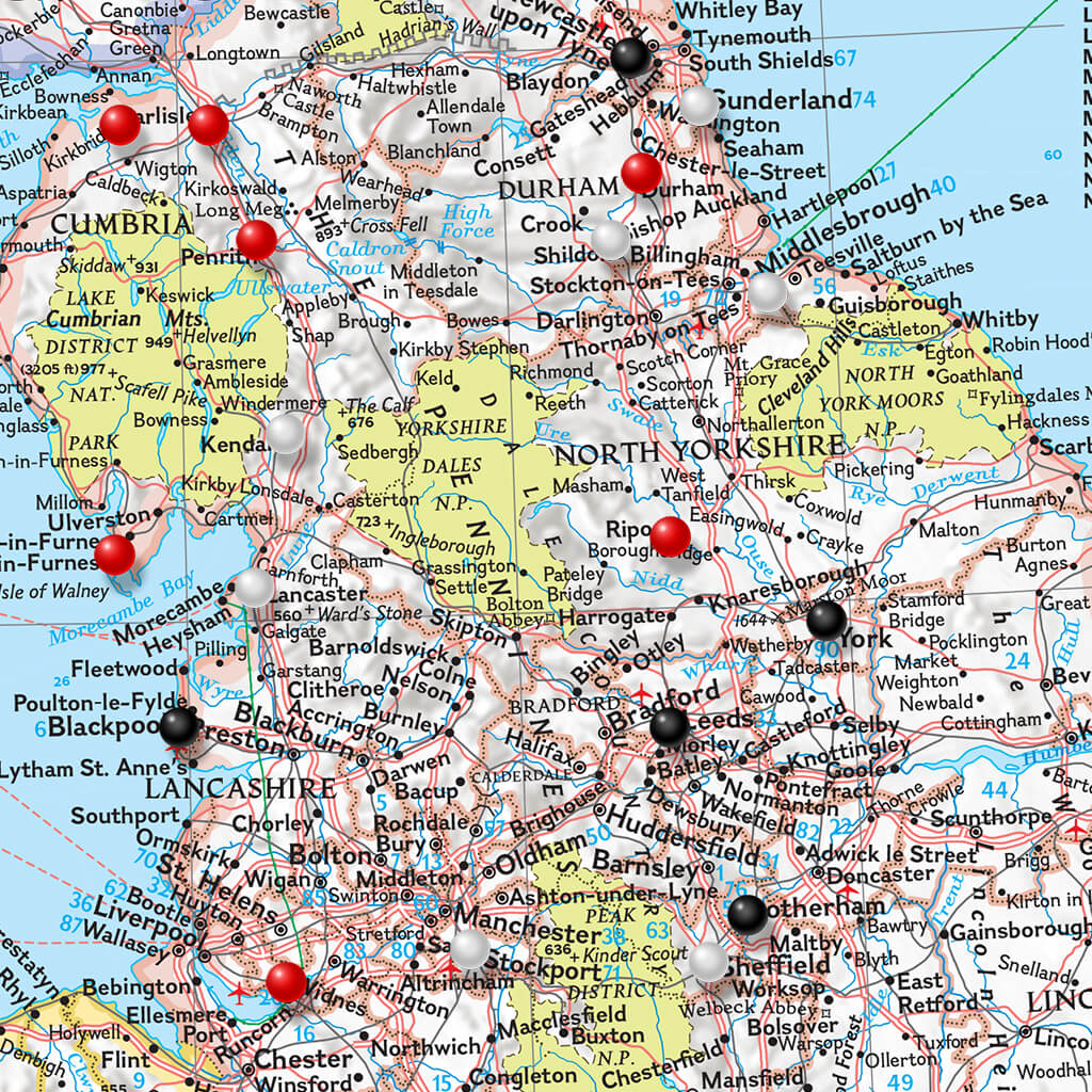 Canvas Classic Britain and Ireland Close Up
