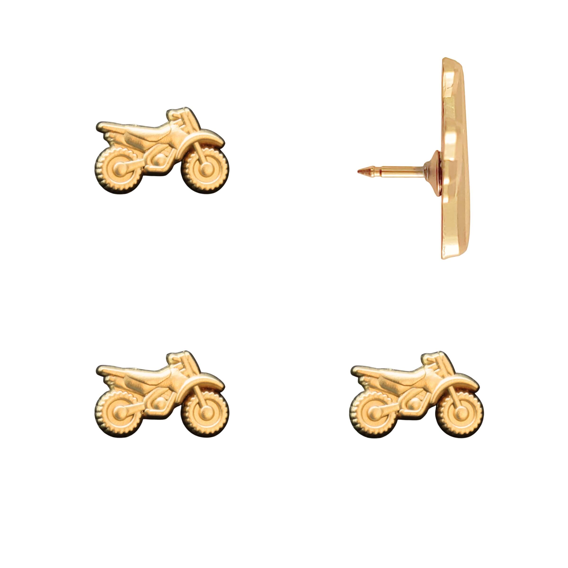Dirt Bike Push Pins Gold Pack of 4