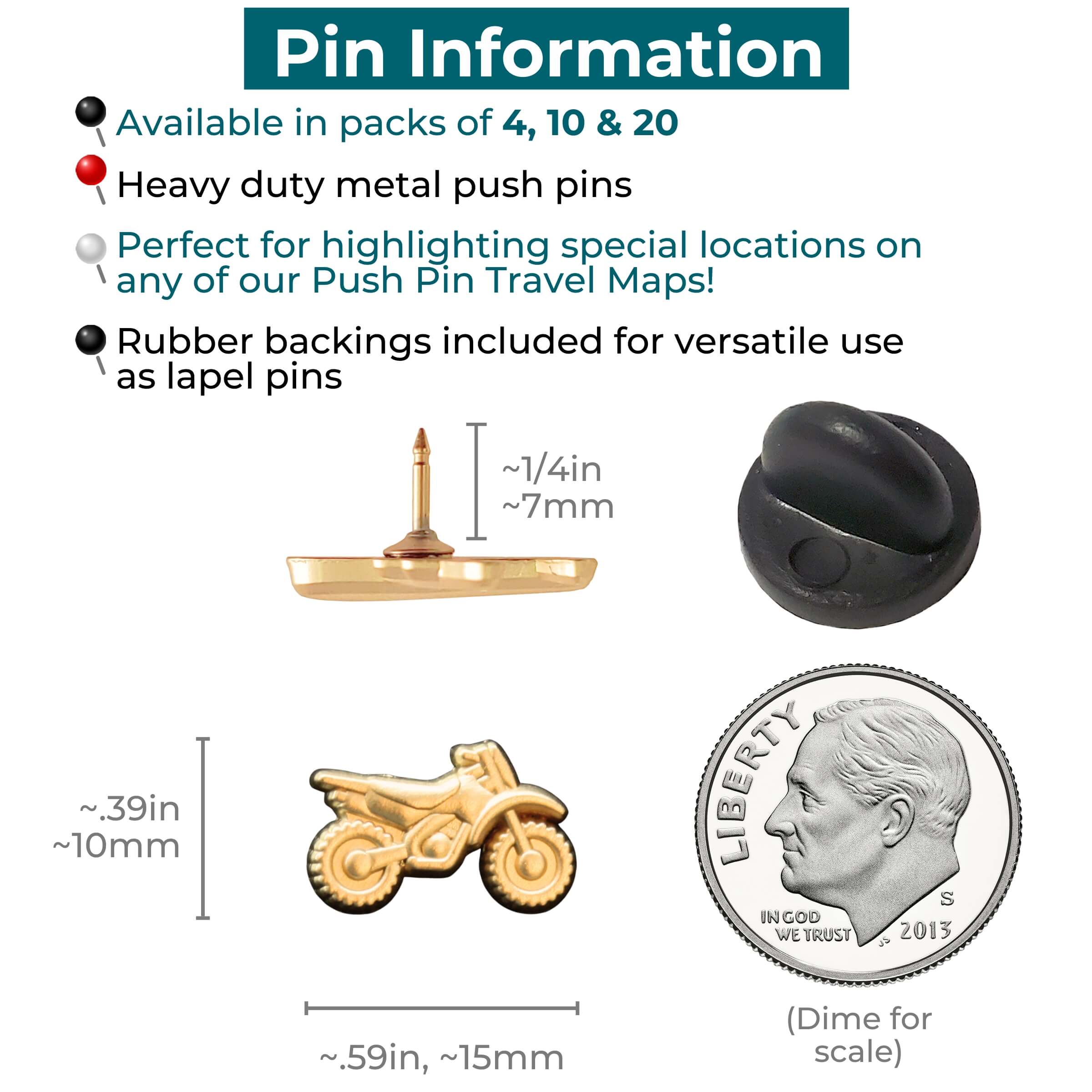 Dirt Bike Push Pins Information