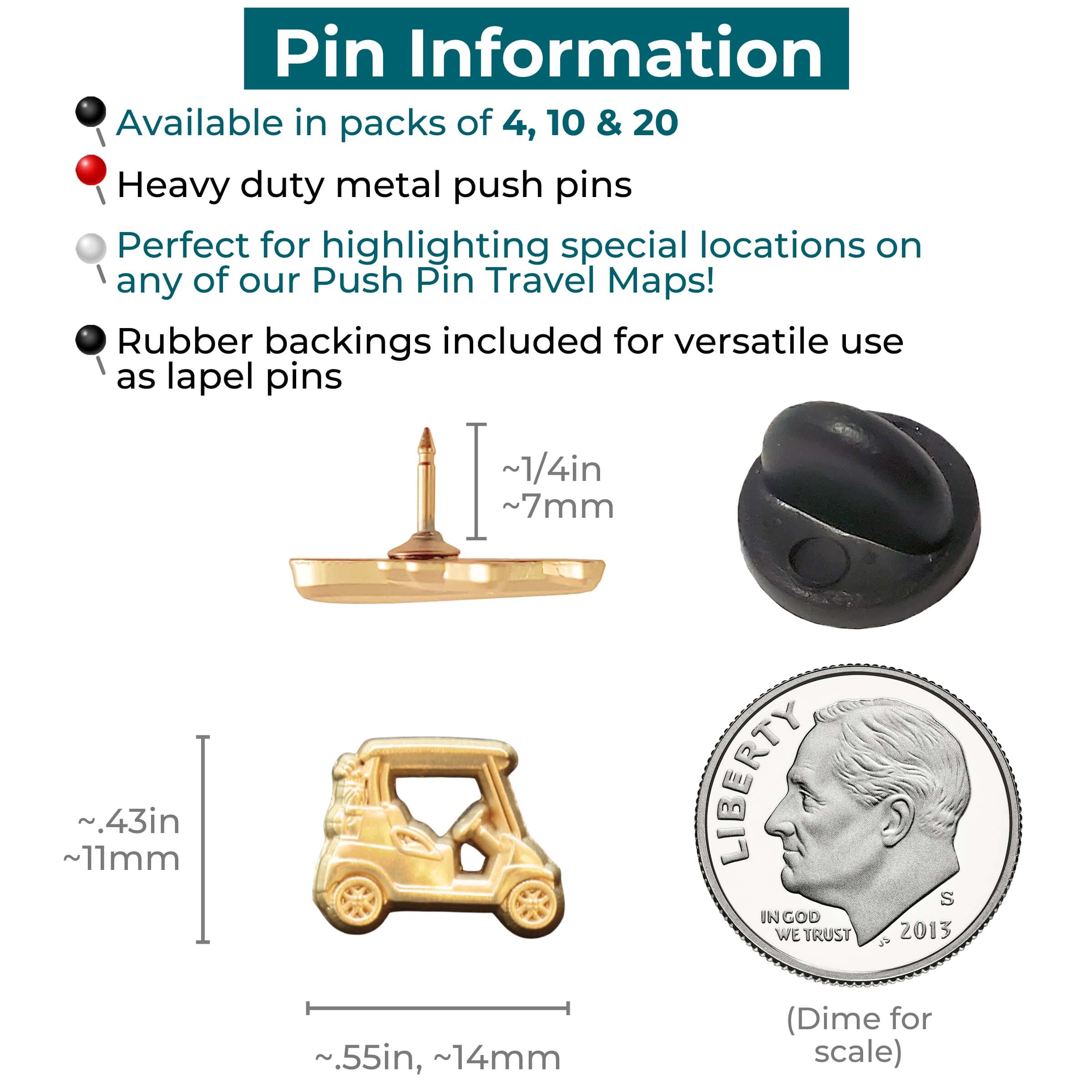Golf Cart Push Pins Information