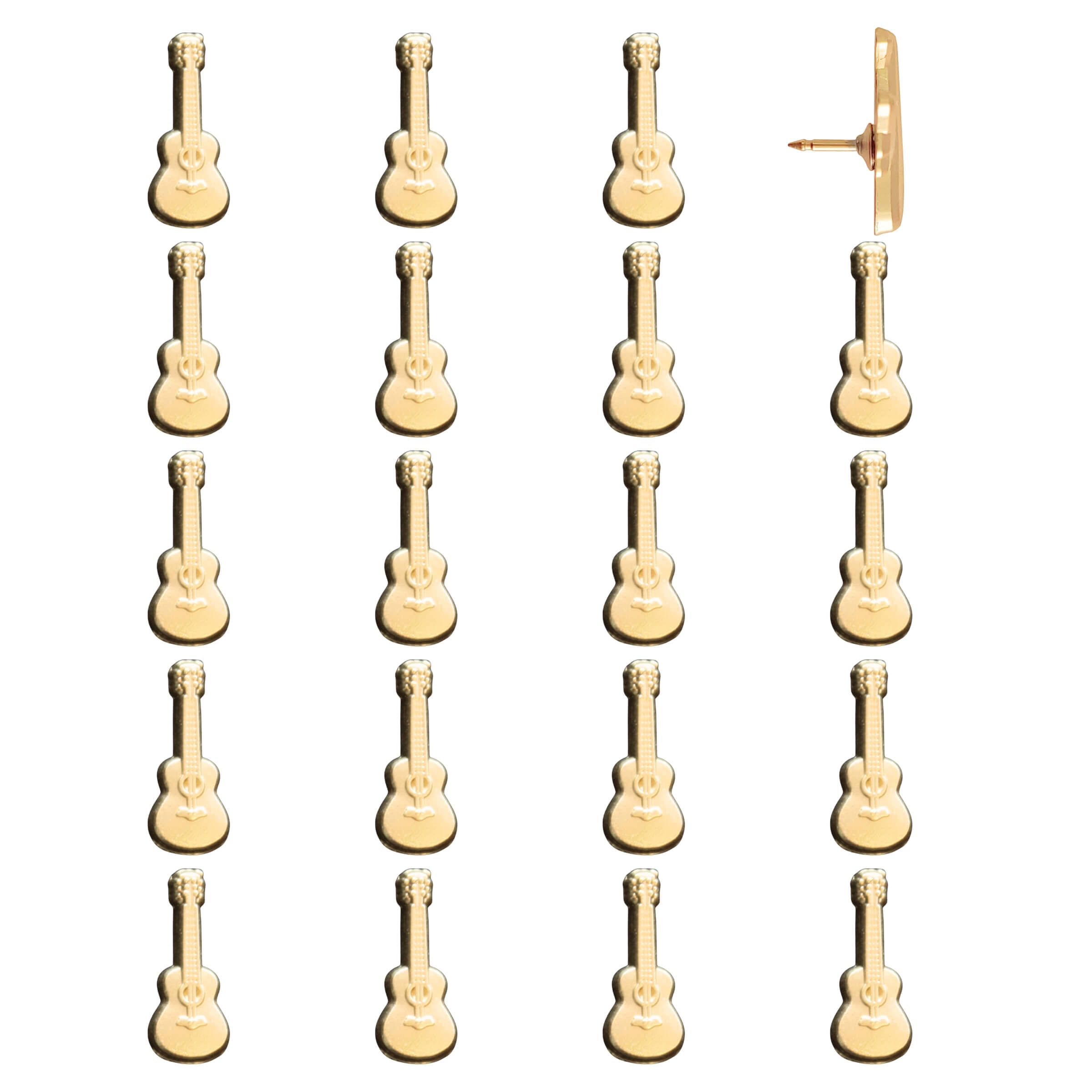 Guitar Push Pins Gold Pack of 20