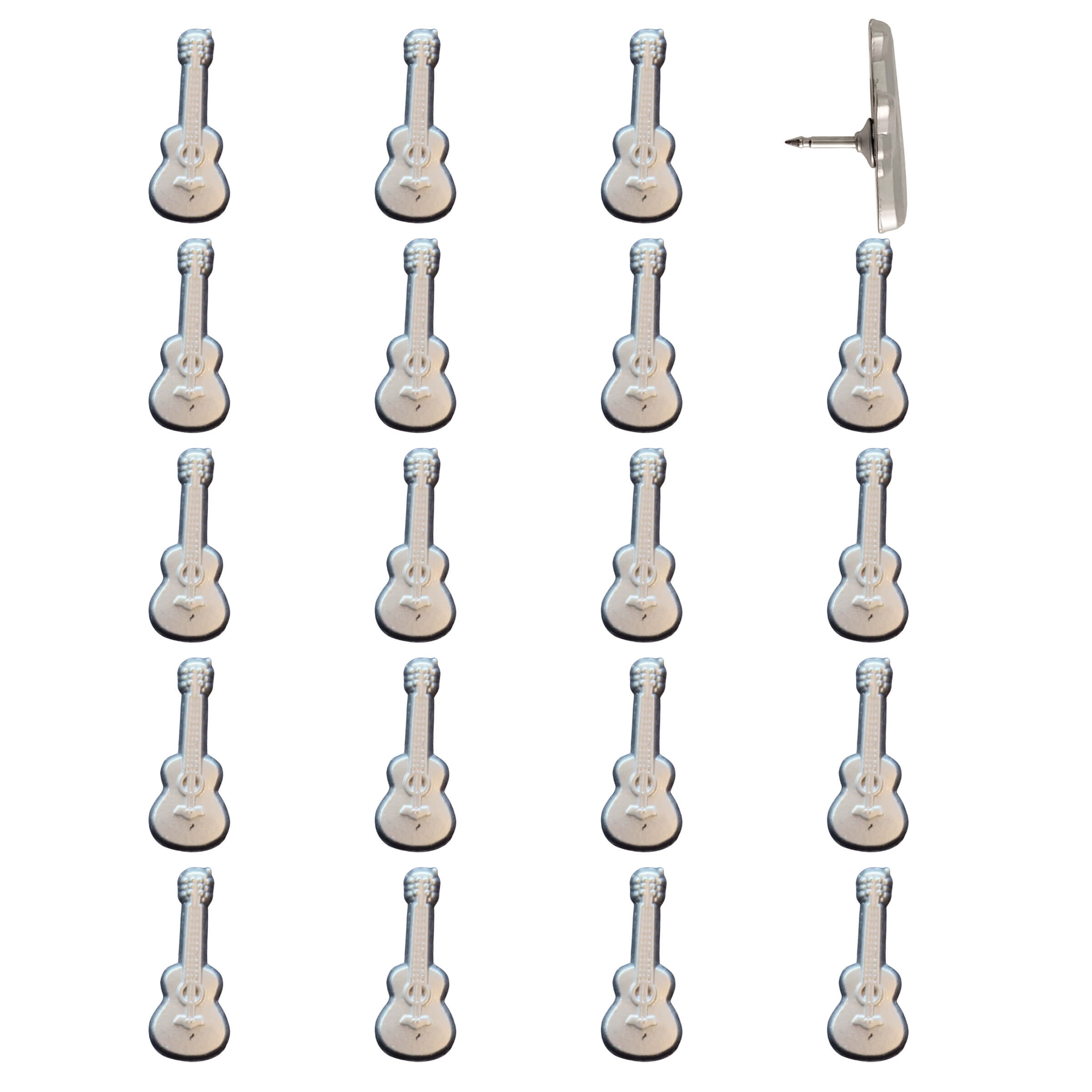 Guitar Push Pins Silver Pack of 20
