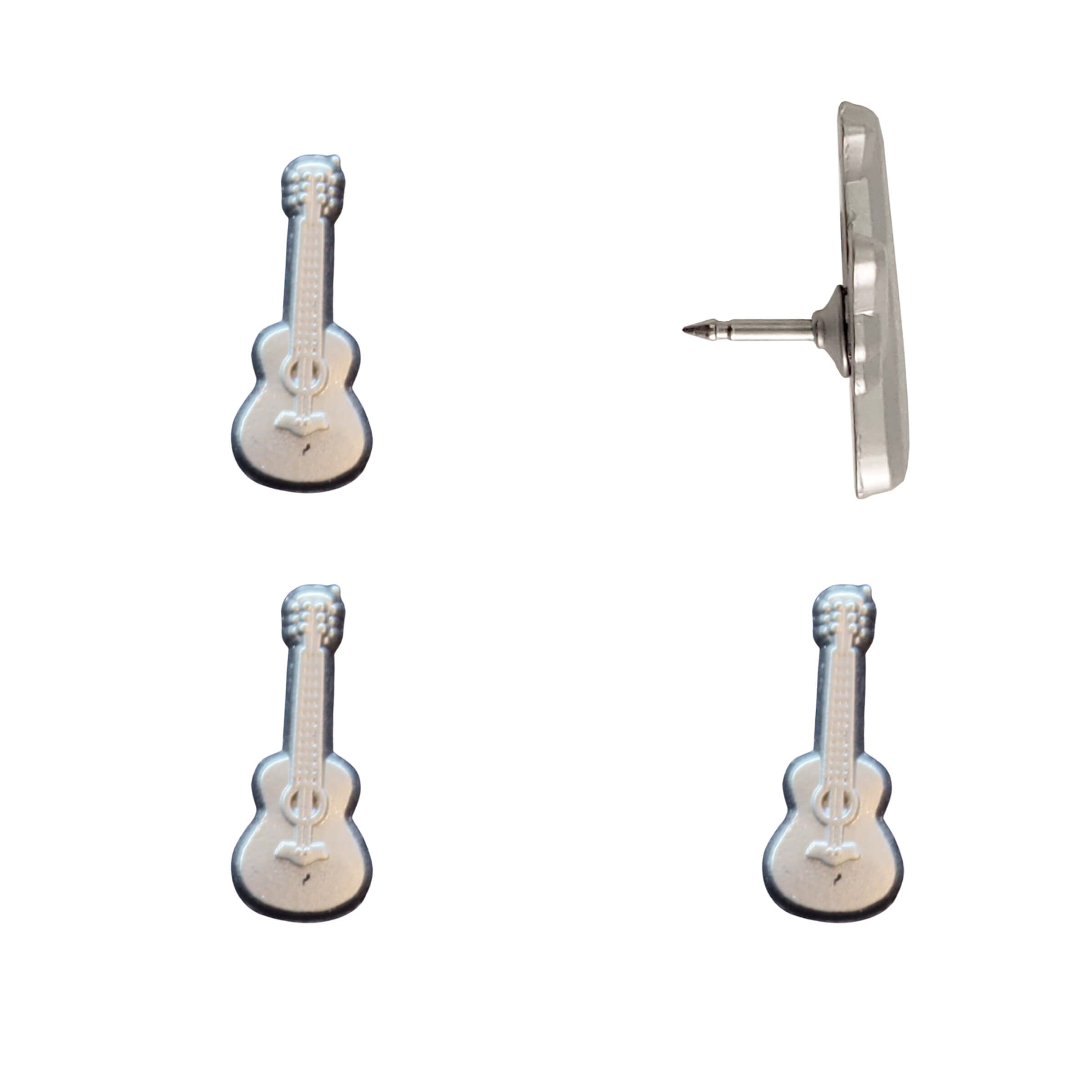 Guitar Push Pins Silver Pack of 4