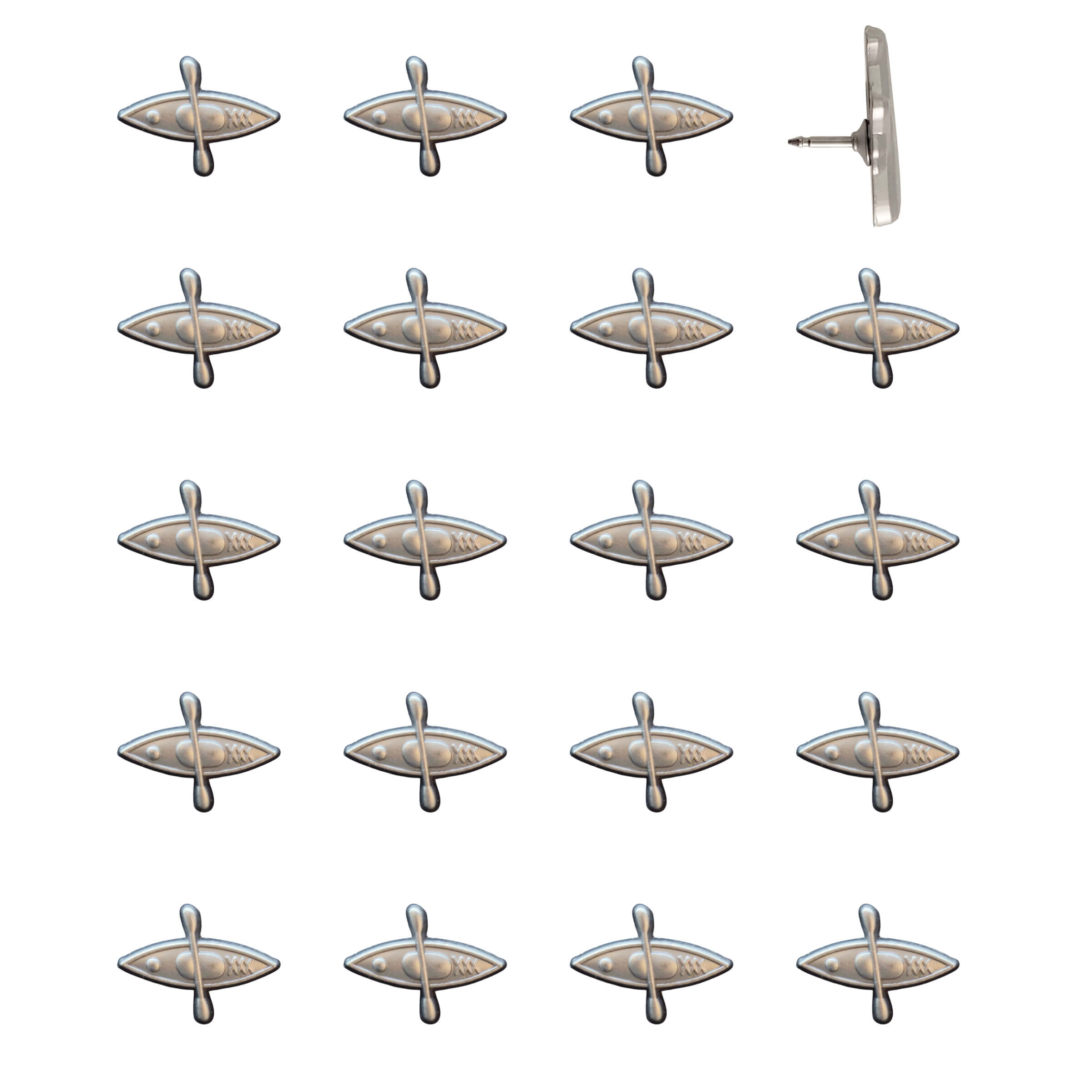 Kayak Push Pins Silver Pack of 20