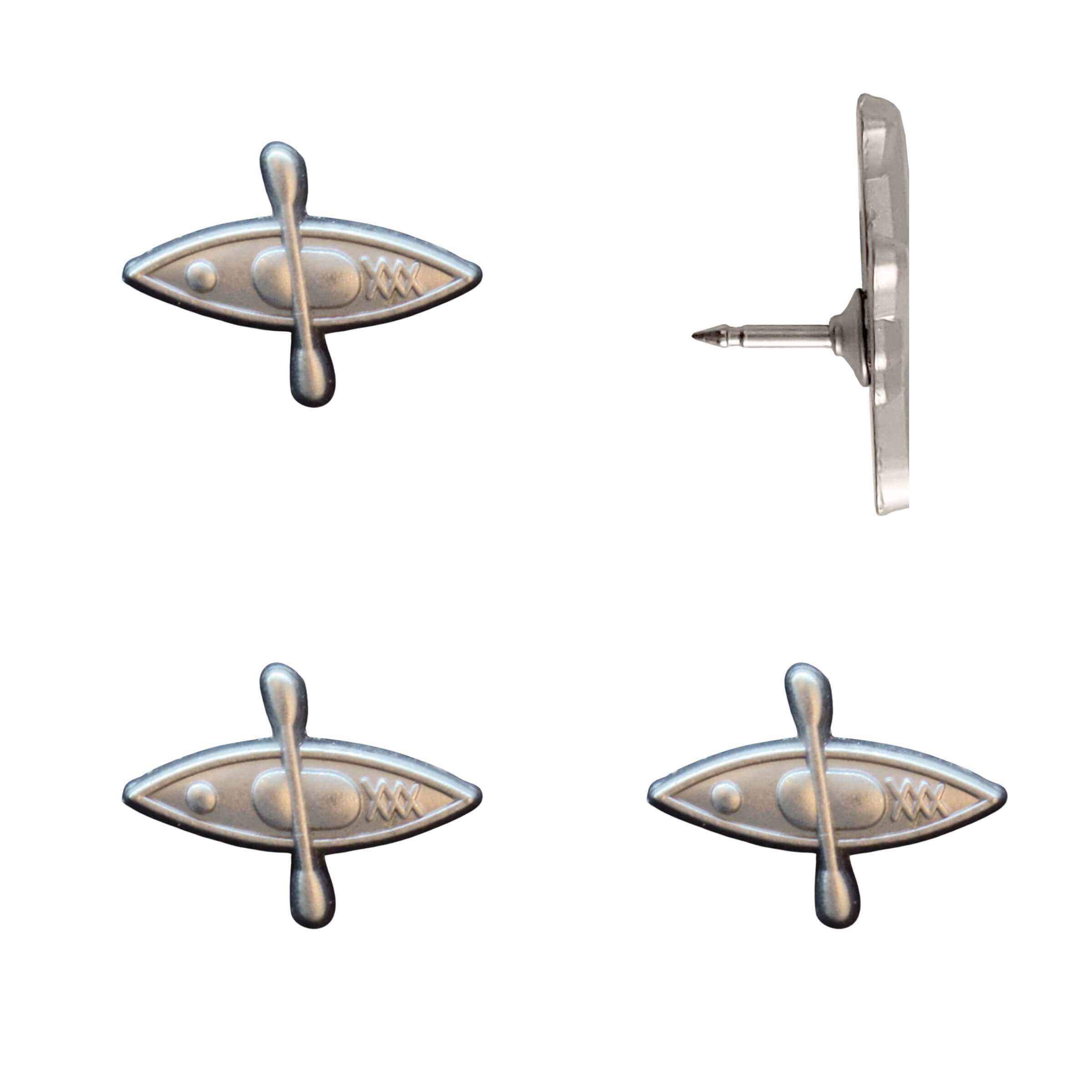 Kayak Push Pins Silver Pack of 4