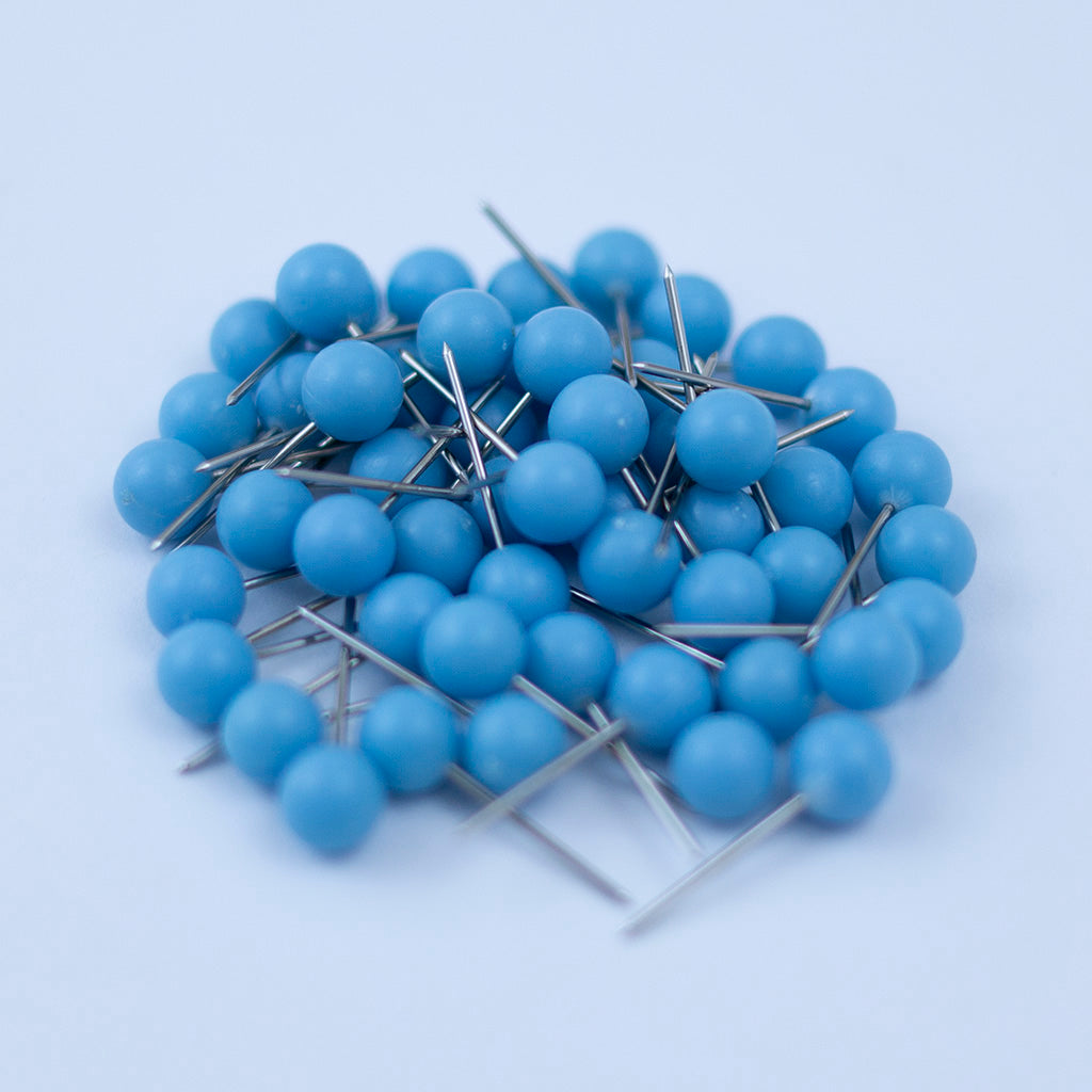 Round Map Pins - Multiple Colors - Pack of 50