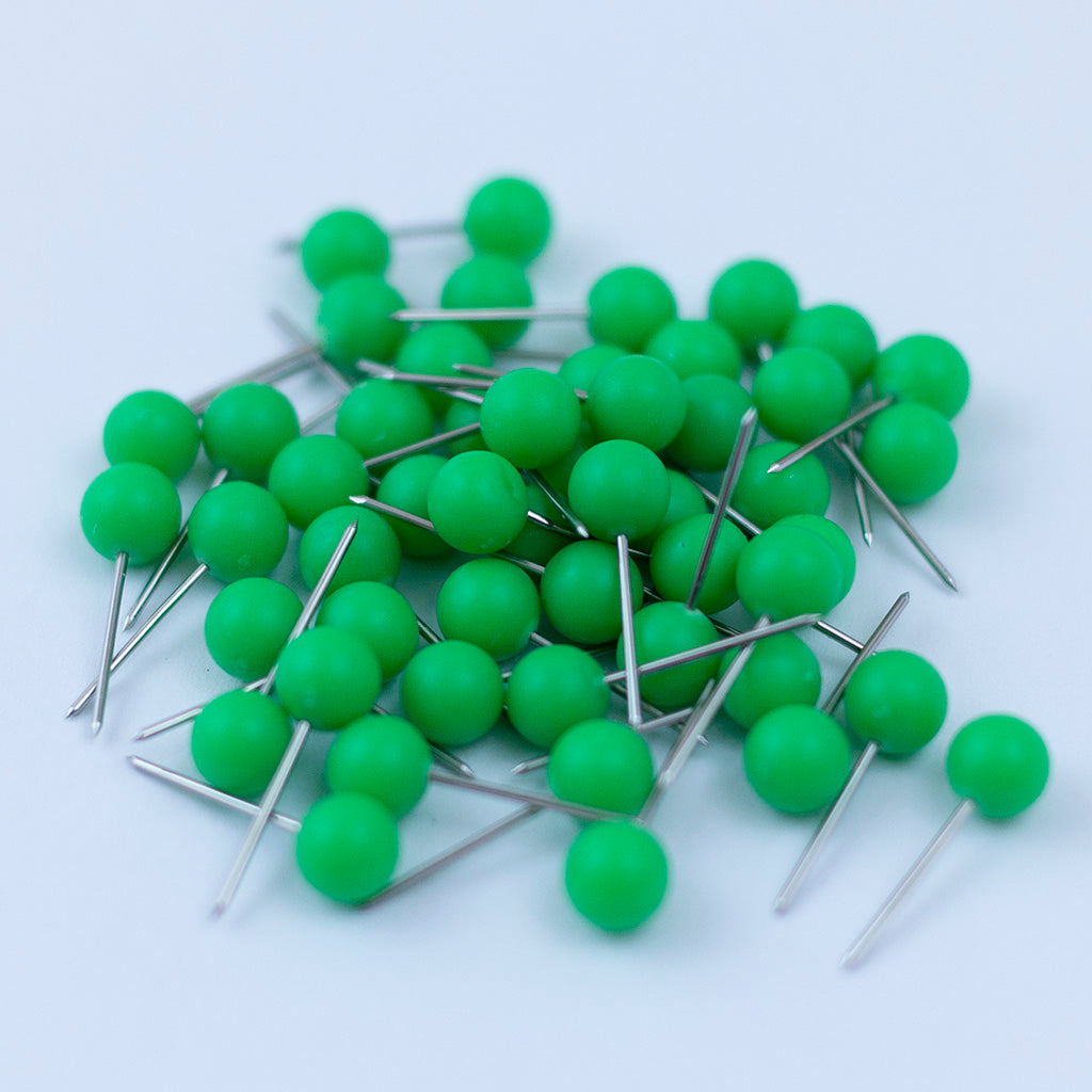 Round Map Pins - Multiple Colors - Pack of 50