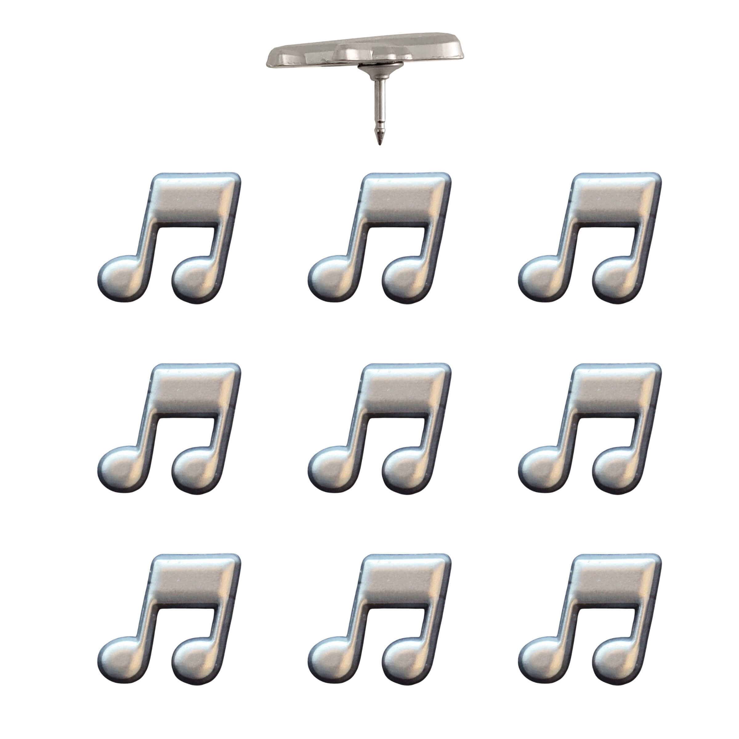 Music Note Push Pins Gold Pack of 10