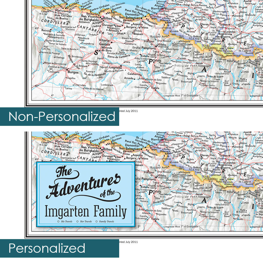 Canvas Classic France Belgium and The Netherlands Personalization Comparison