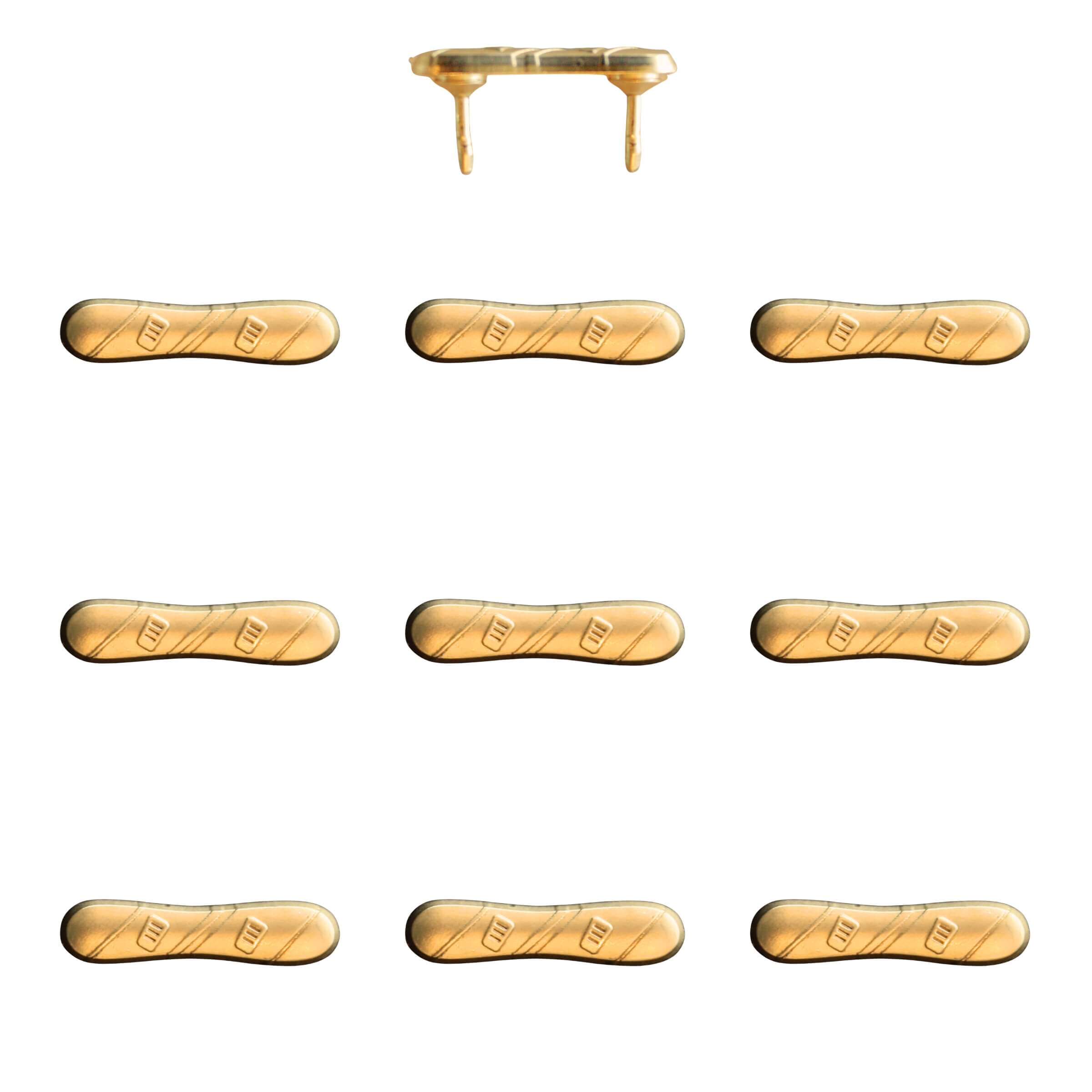 Snowboard Push Pins Gold Pack of 10