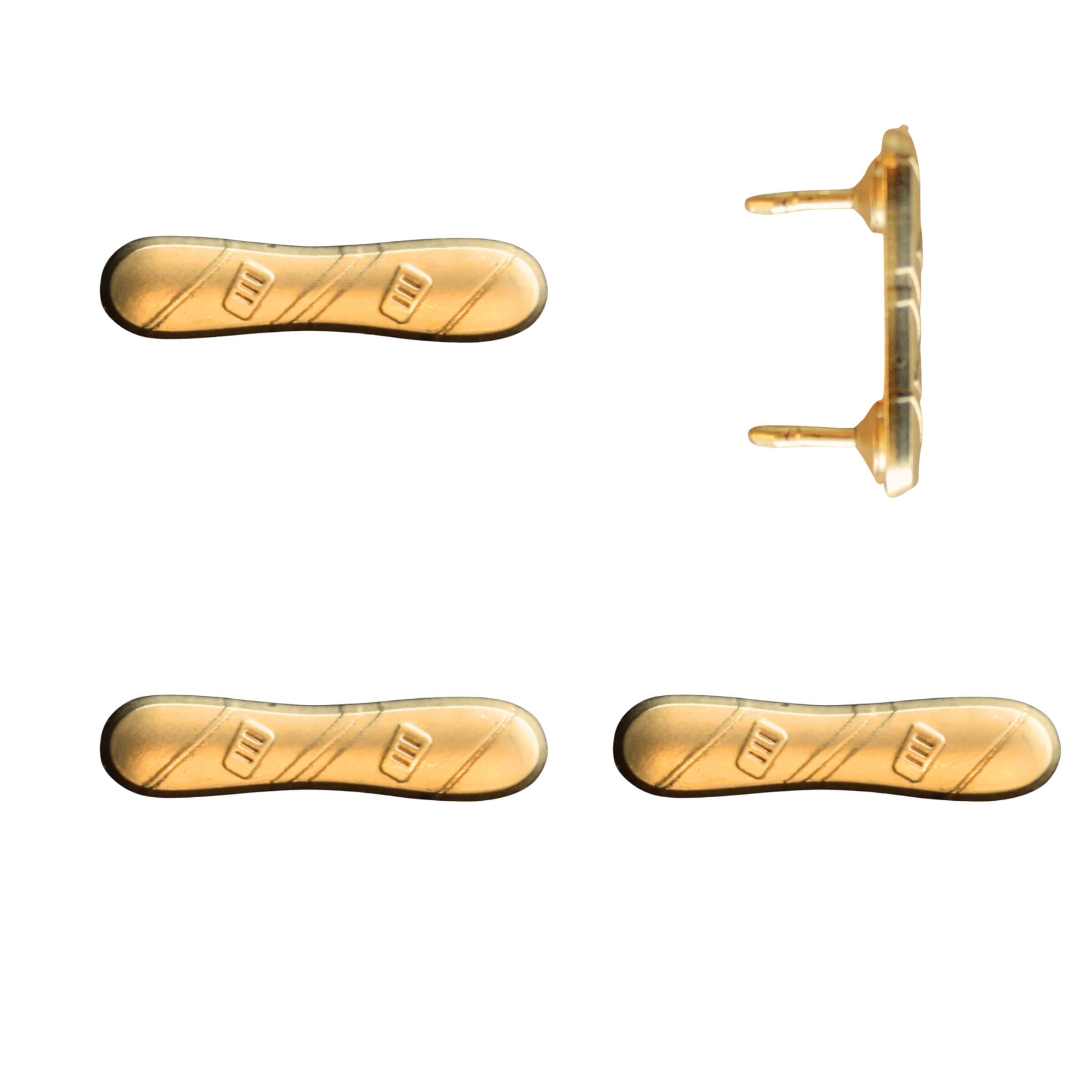 Snowboard Push Pins Gold Pack of 4