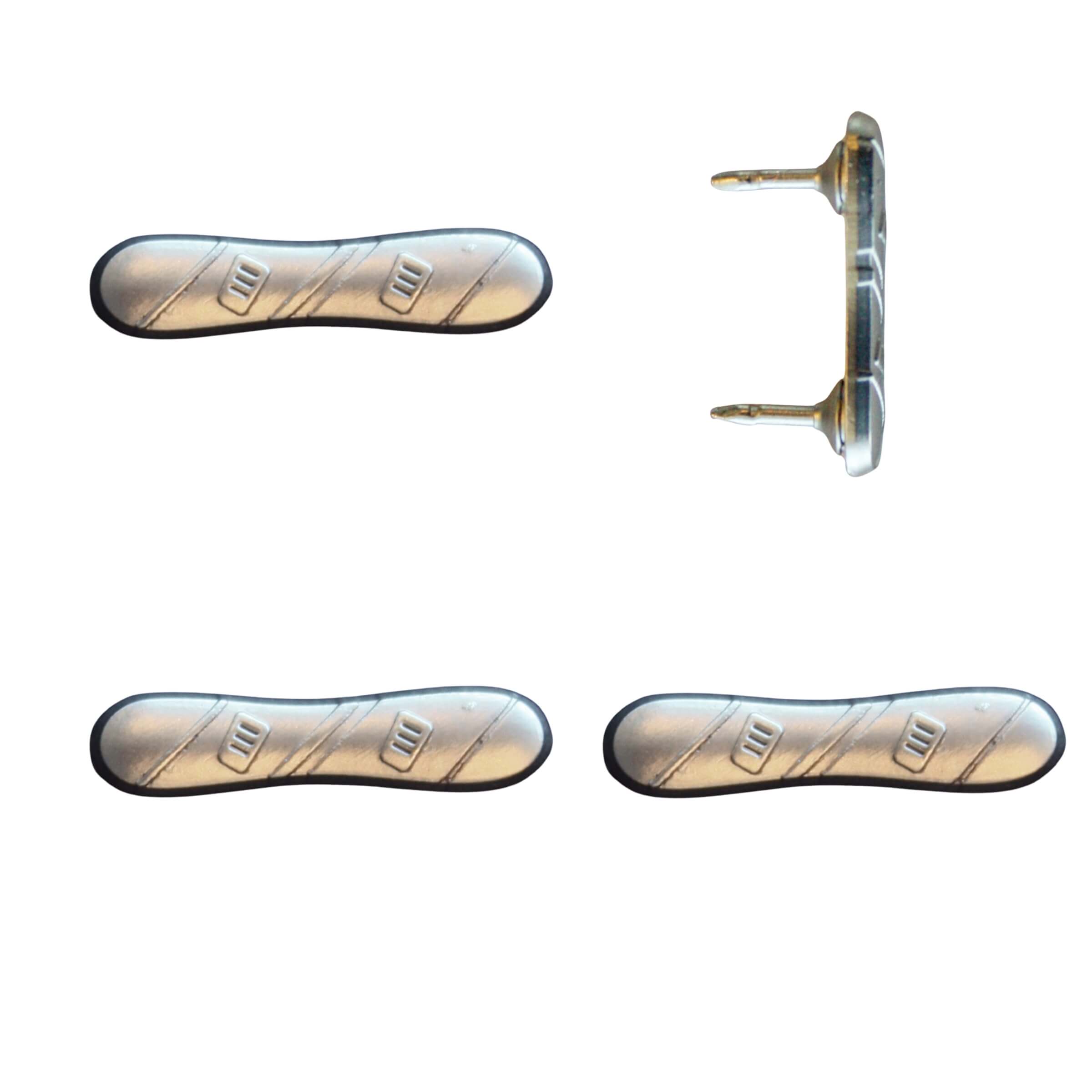 Snowboard Push Pins Silver Pack of 4