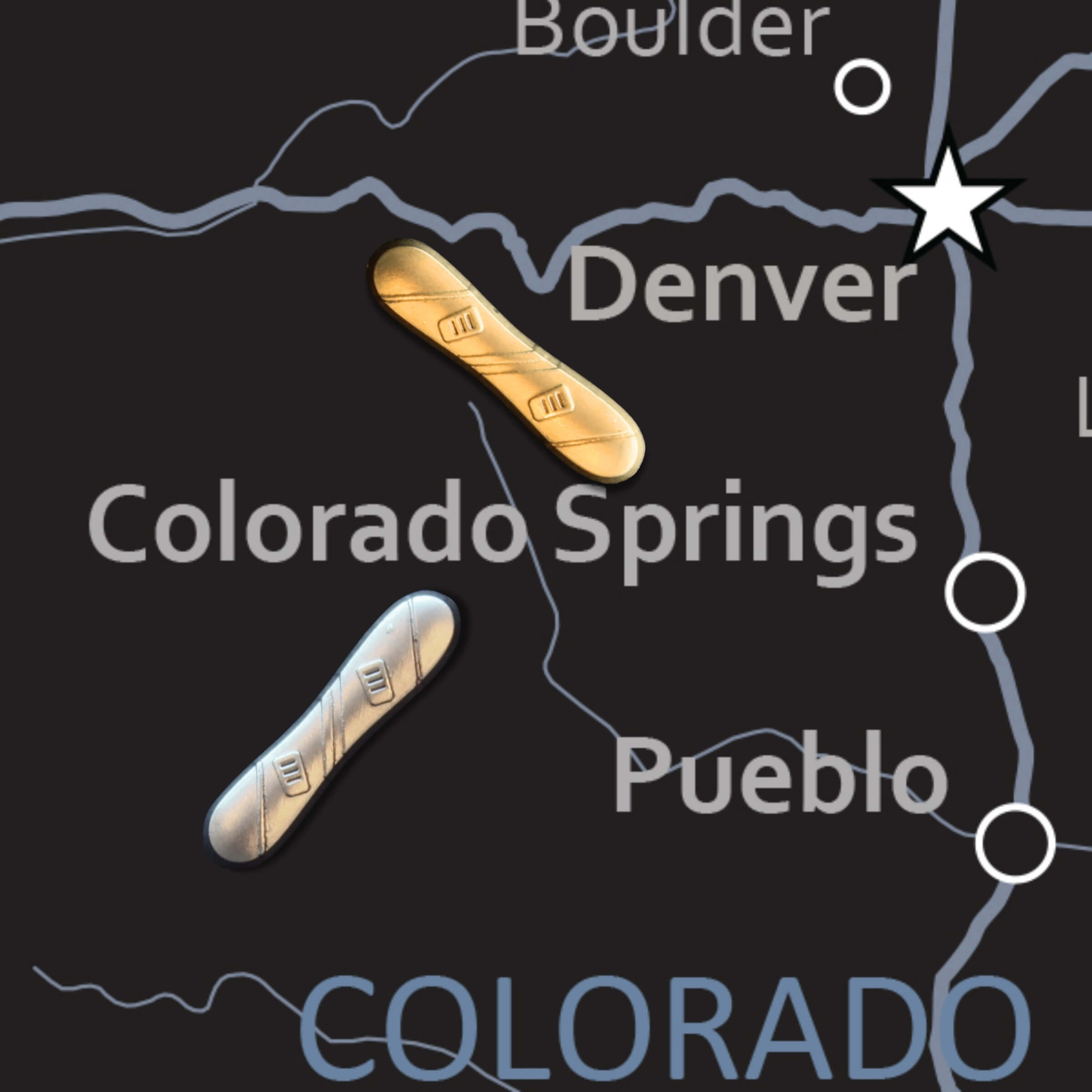 Snowboard Push Pins Main Image