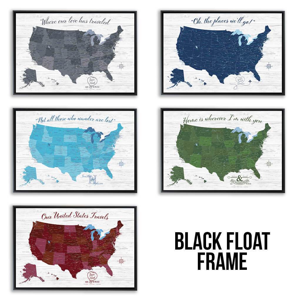 Anniversary Gallery Wrapped in Black Float Frame