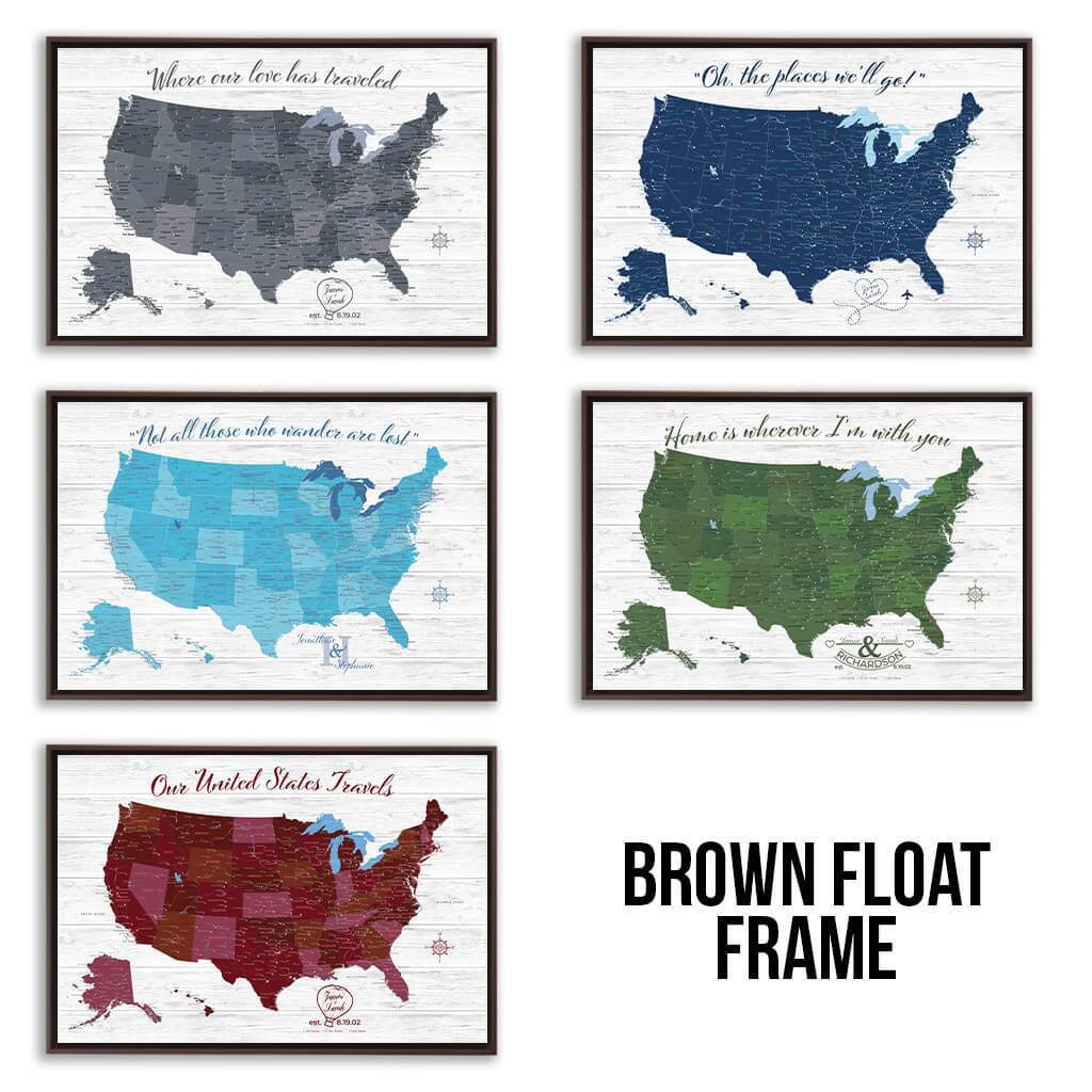 Anniversary Gallery Wrapped in Brown Float Frame