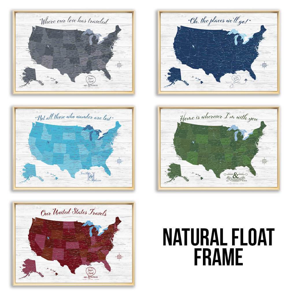 Anniversary Gallery Wrapped in Natural Float Frame