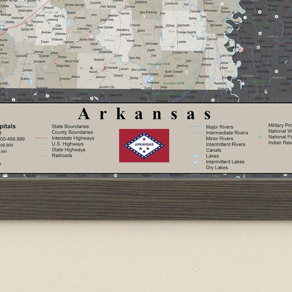 Arkansas State Map without Personalization