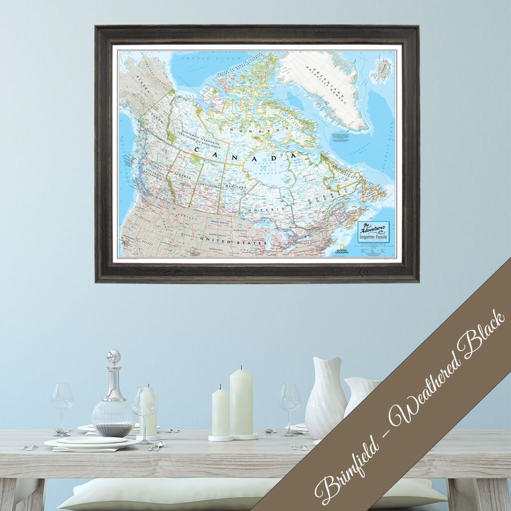 Canvas - Classic Canada Travel Map with Pins