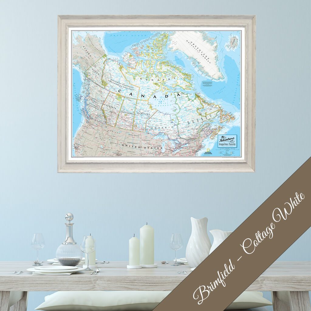 Canvas - Classic Canada Travel Map with Pins