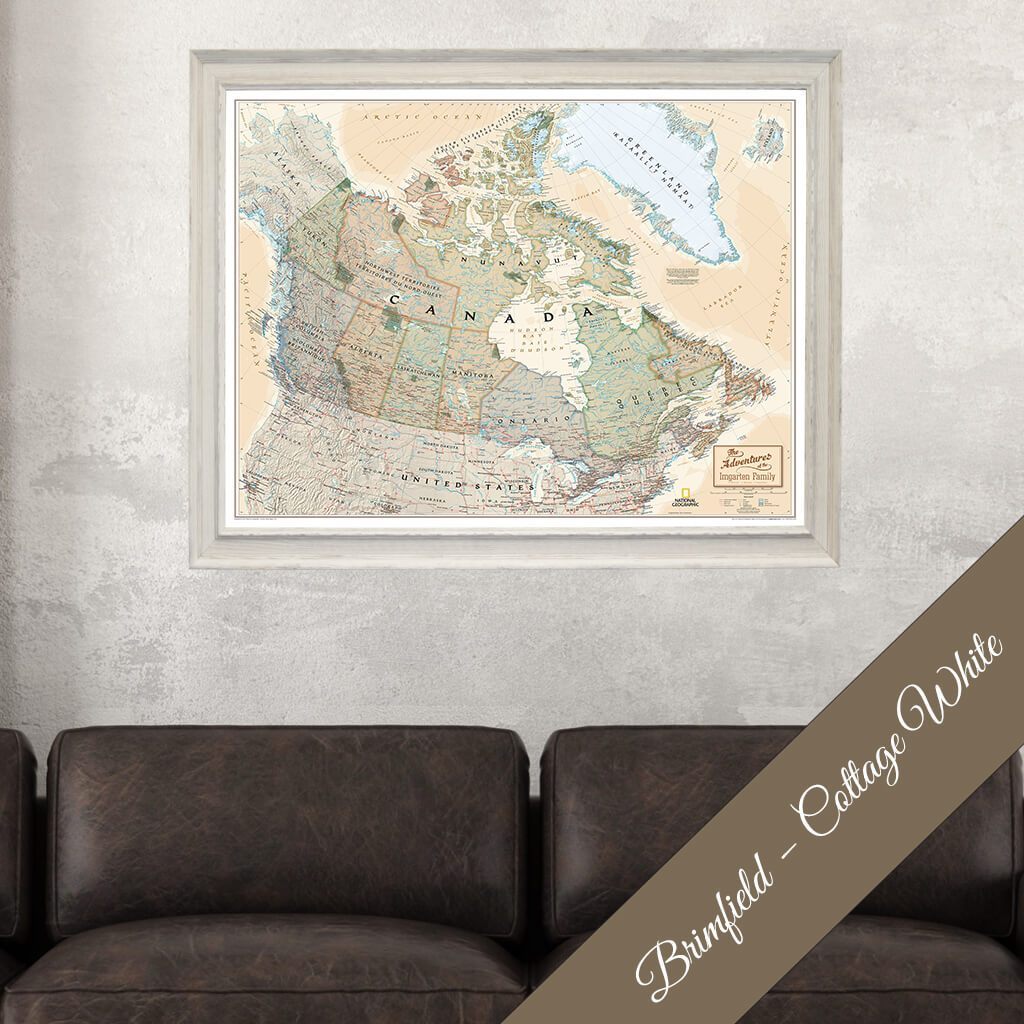Canvas - Executive Canada Travel Map with Pins
