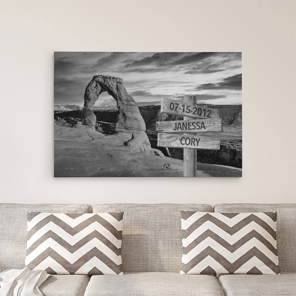 Arches Sign Art - 24x36 - B&W