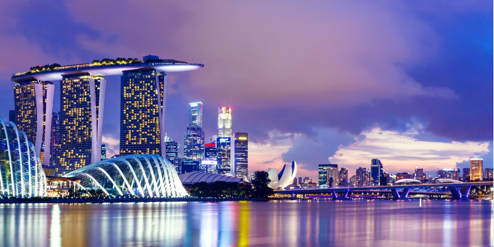 Singapore Skyline at dusk