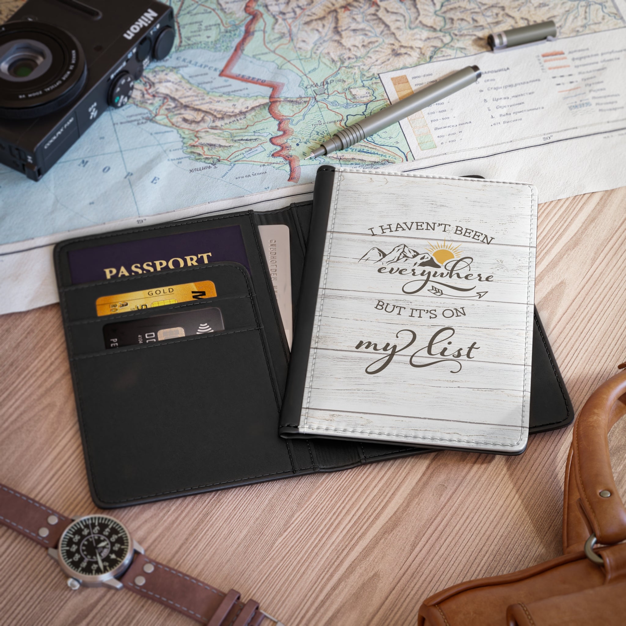 I Haven’t Been Everywhere (Woodgrain) - Passport Holder