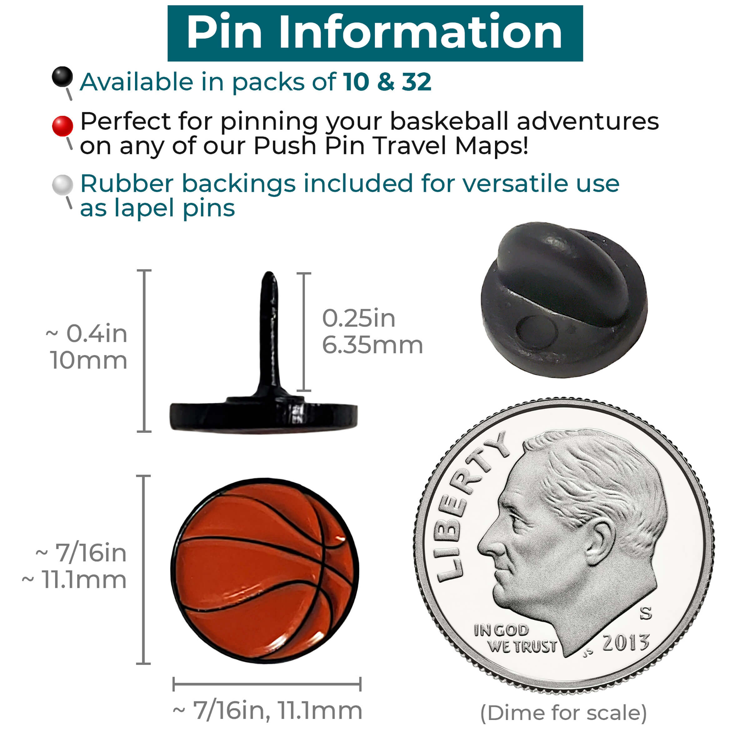 basketball pin information