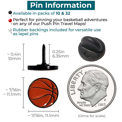 basketball pin information