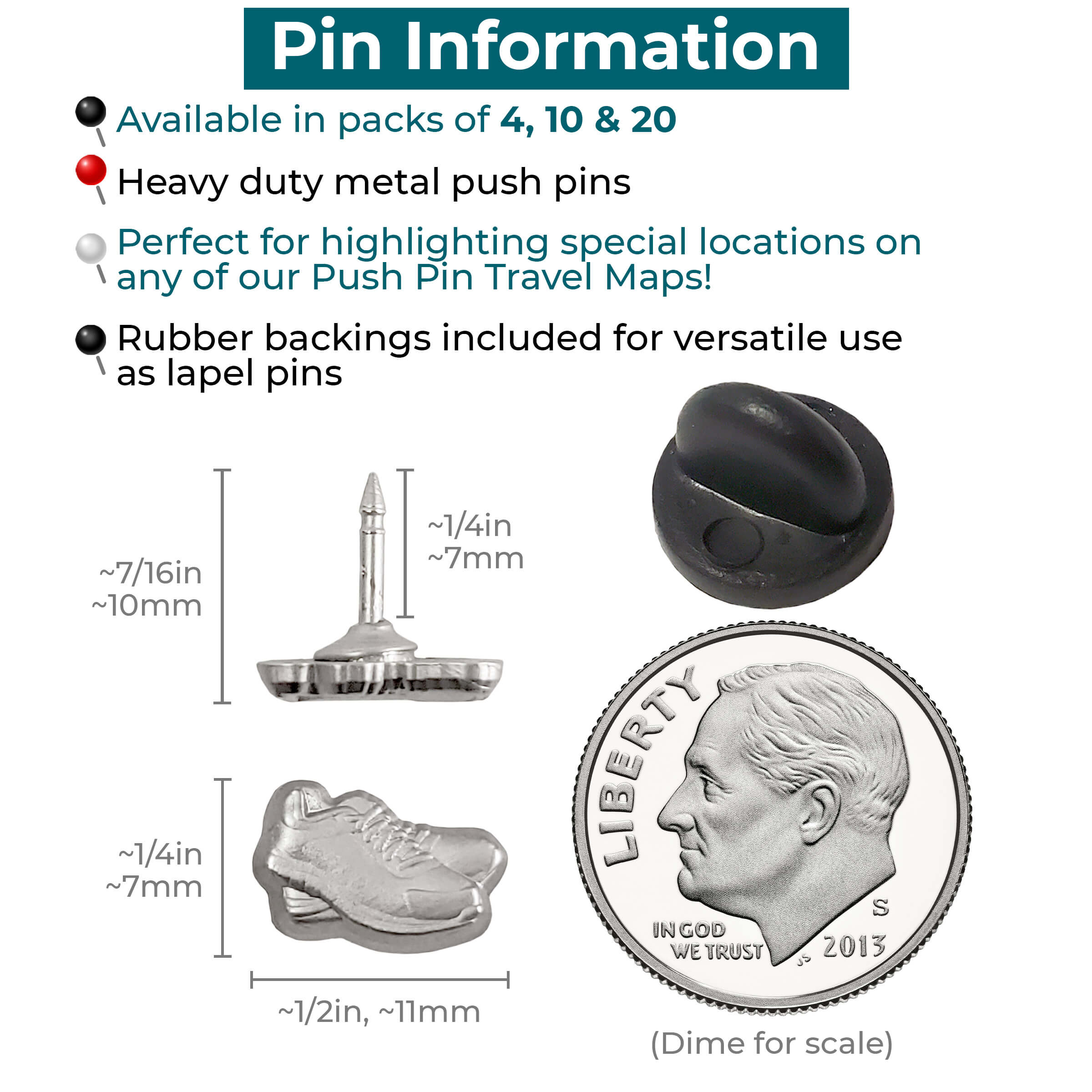 Sneaker Push Pins Info