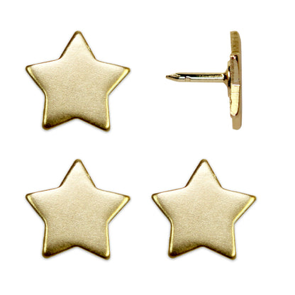 Big Star Push Pins - Gold set of 4