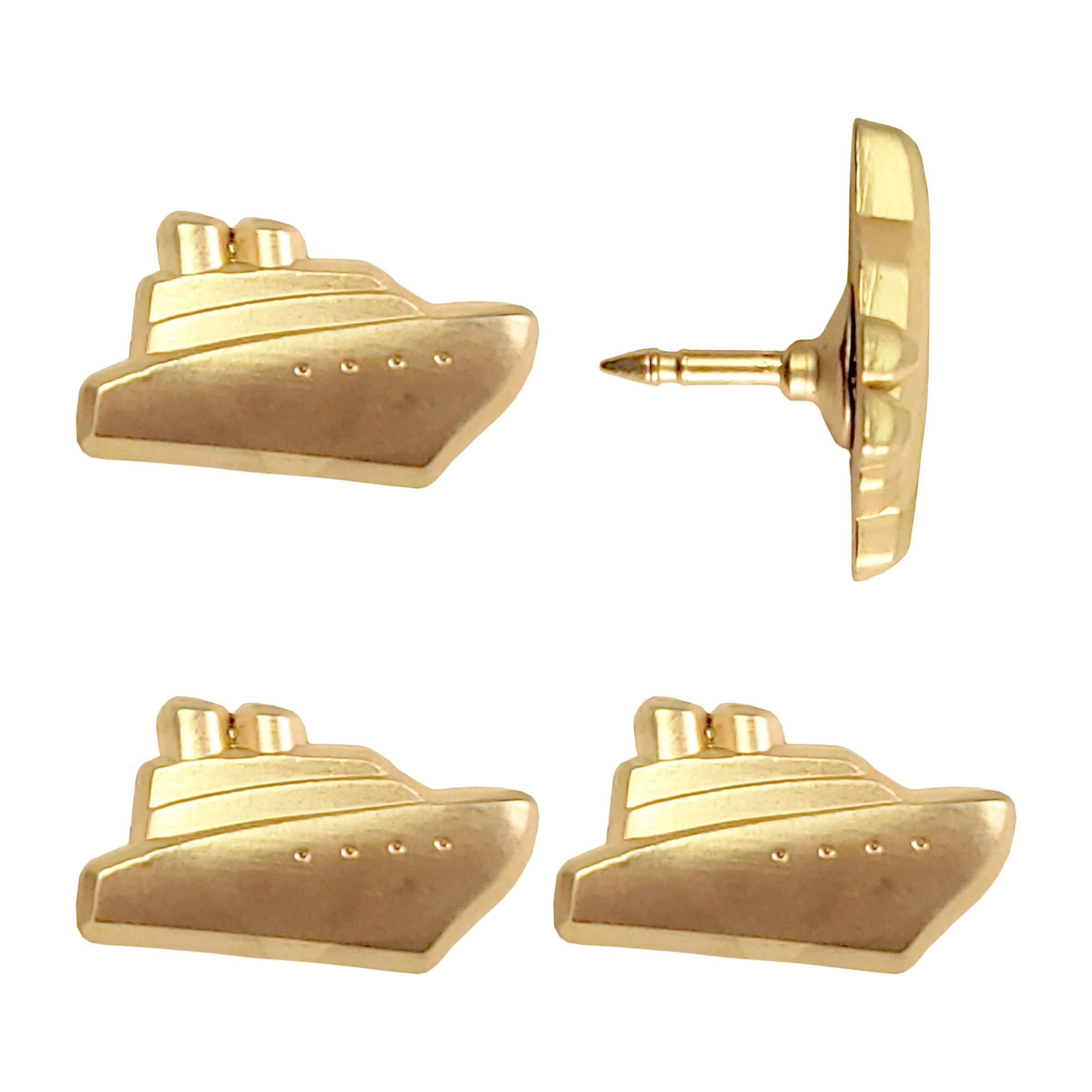 Gold Cruise Ship Push Pins - Set of 4