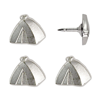 Silver Tent Push Pins - Set of 4