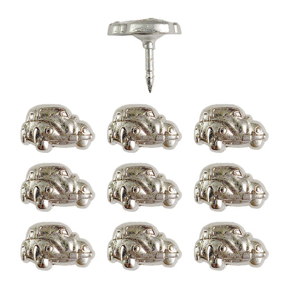 Silver VW Bug Car Pins - Set of 10