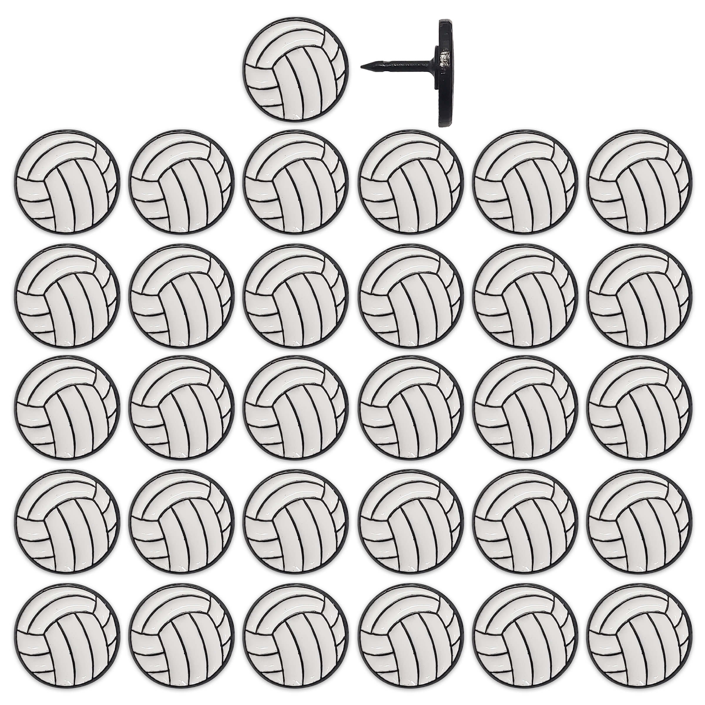 Volleyball Push Pins - Set of 32