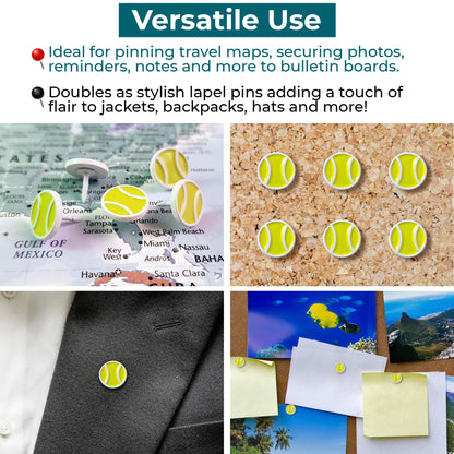 Tennis Ball Map Pins Uses