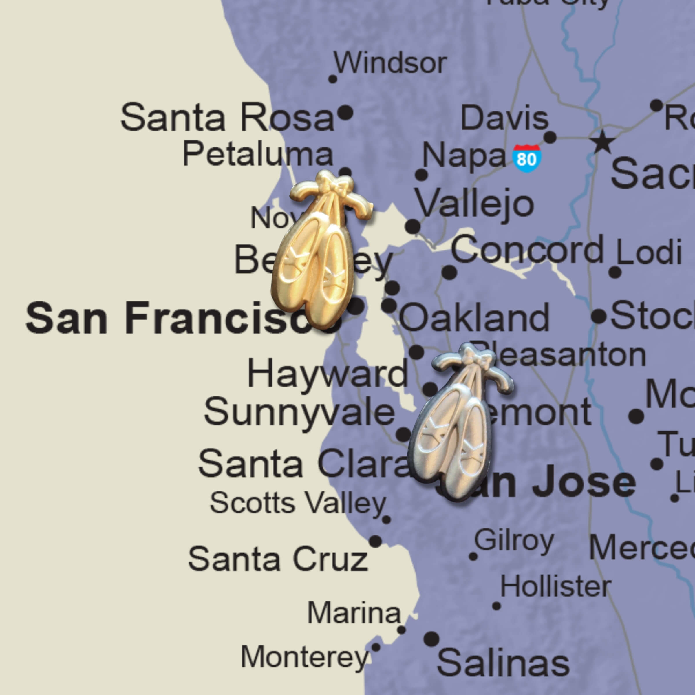 Ballet Slippers Push Pins Main Image