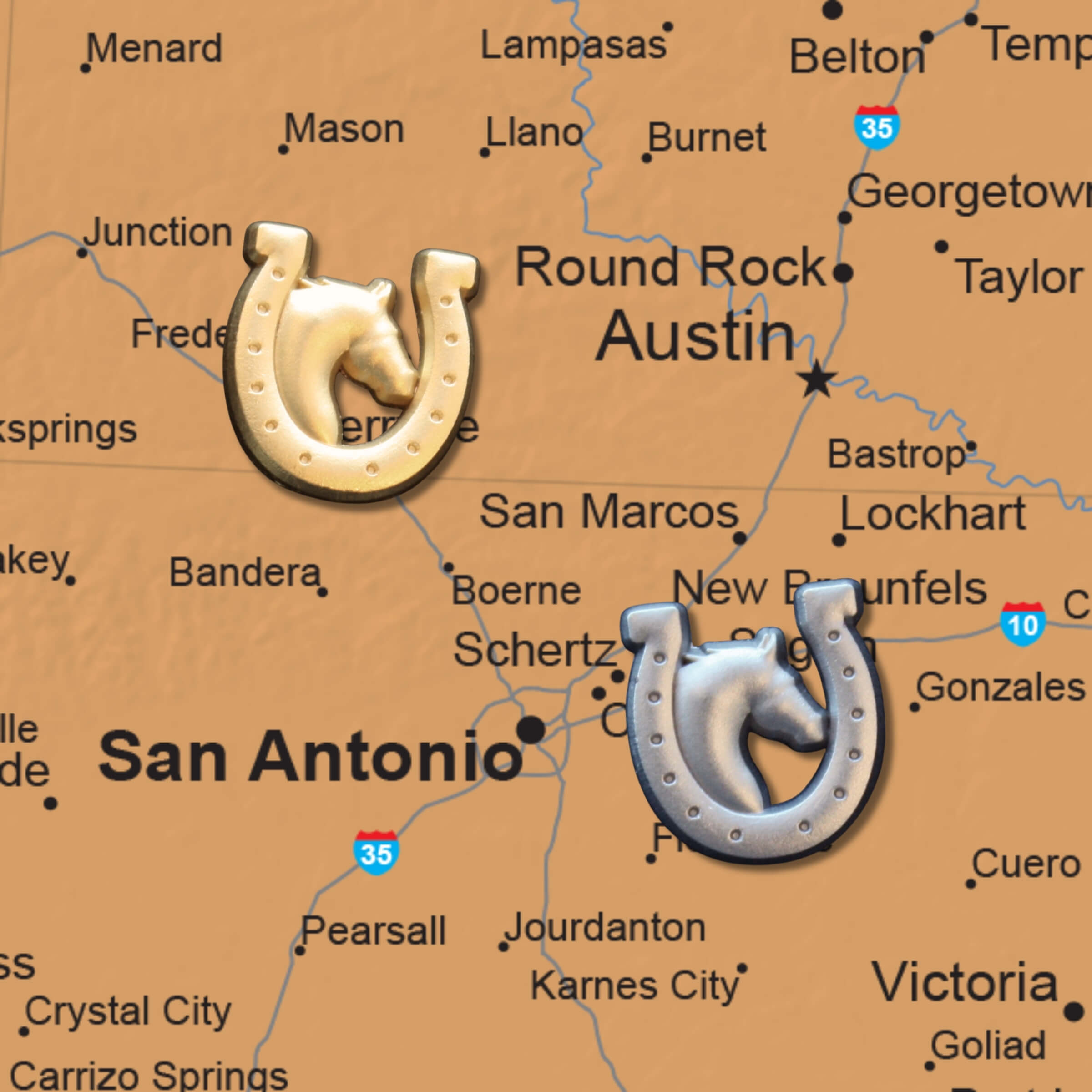Horse and Horseshoe Pins Main Image