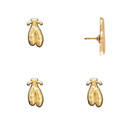Ballet Slippers Push Pins Gold Pack of 4