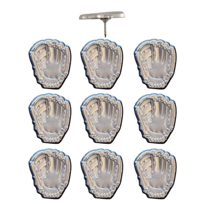 Baseball Glove Pins Silver Pack of 10