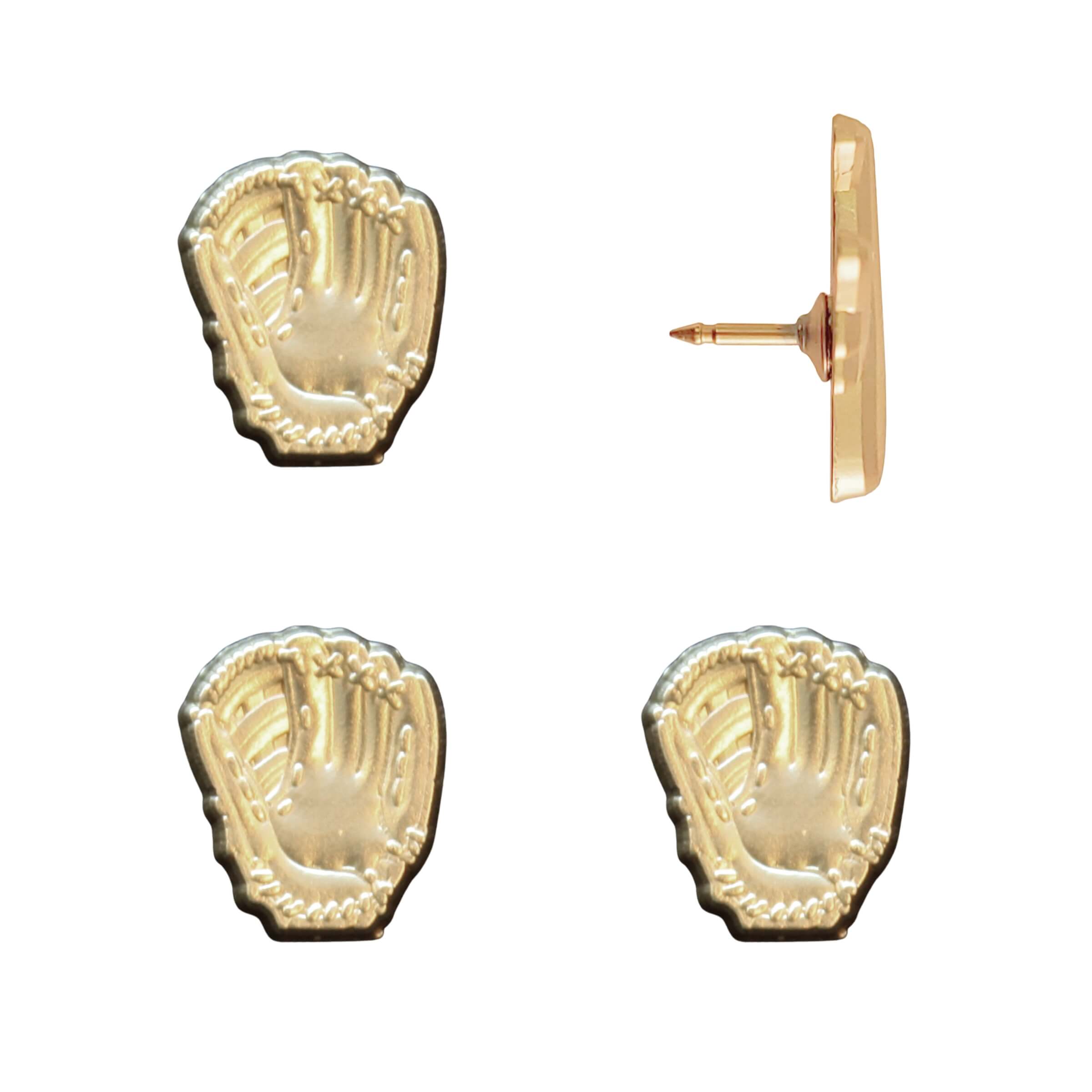 Baseball Glove Pins Gold Pack of 4