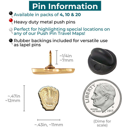 Baseball Glove Pins Information